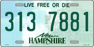NH license plate 3137881