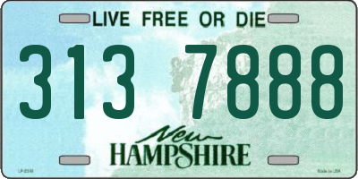NH license plate 3137888