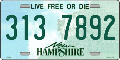 NH license plate 3137892