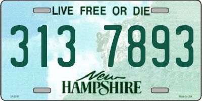 NH license plate 3137893