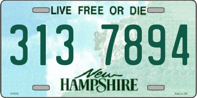 NH license plate 3137894