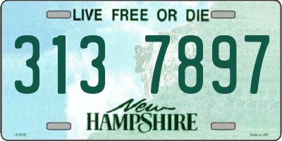 NH license plate 3137897