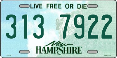 NH license plate 3137922