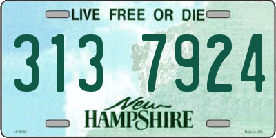 NH license plate 3137924