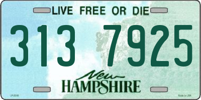 NH license plate 3137925