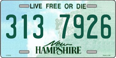 NH license plate 3137926