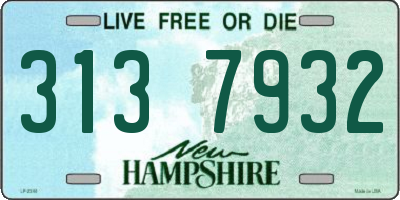 NH license plate 3137932