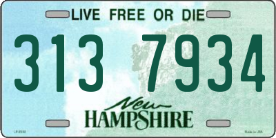 NH license plate 3137934