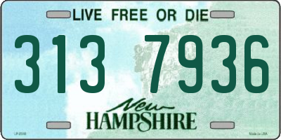 NH license plate 3137936