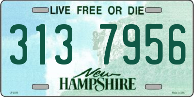 NH license plate 3137956