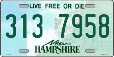 NH license plate 3137958
