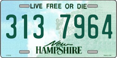 NH license plate 3137964