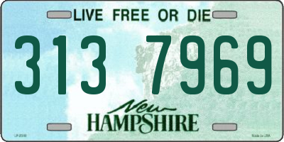 NH license plate 3137969