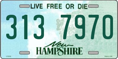 NH license plate 3137970