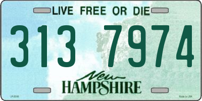 NH license plate 3137974
