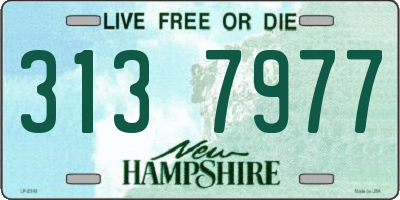 NH license plate 3137977
