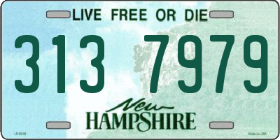 NH license plate 3137979