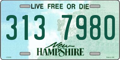 NH license plate 3137980