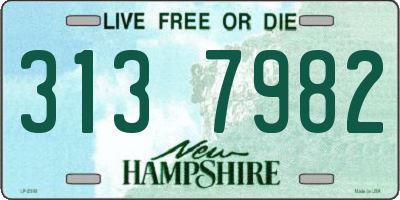 NH license plate 3137982