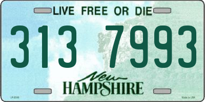 NH license plate 3137993