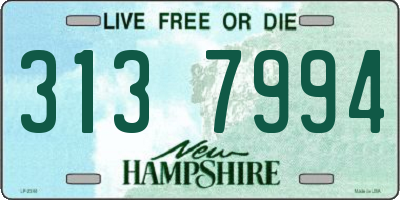 NH license plate 3137994