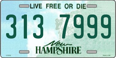 NH license plate 3137999