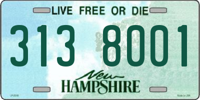 NH license plate 3138001