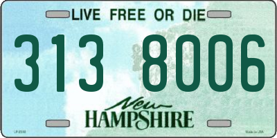 NH license plate 3138006
