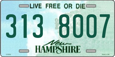NH license plate 3138007