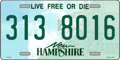 NH license plate 3138016