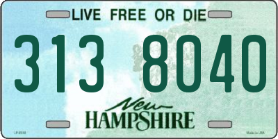 NH license plate 3138040