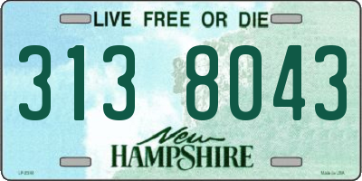 NH license plate 3138043
