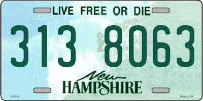 NH license plate 3138063