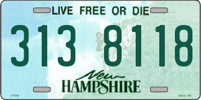 NH license plate 3138118