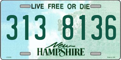 NH license plate 3138136