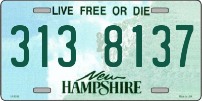 NH license plate 3138137