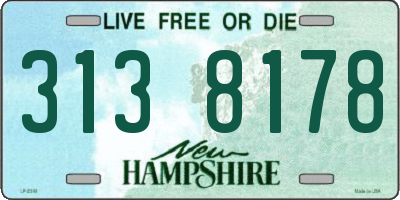 NH license plate 3138178