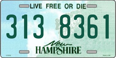 NH license plate 3138361