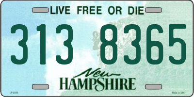 NH license plate 3138365