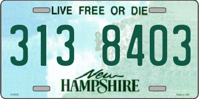 NH license plate 3138403