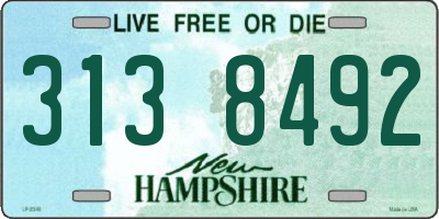 NH license plate 3138492