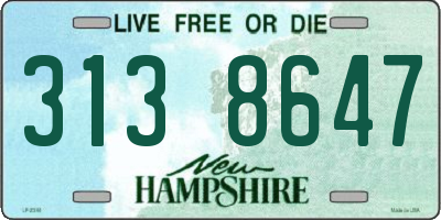 NH license plate 3138647