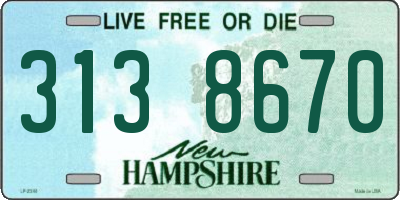 NH license plate 3138670