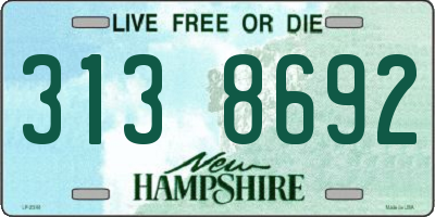 NH license plate 3138692
