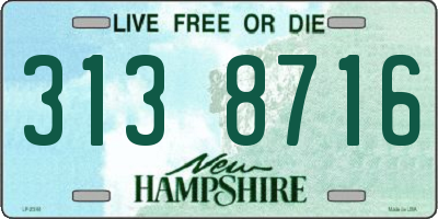 NH license plate 3138716