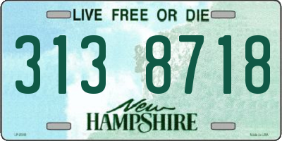 NH license plate 3138718
