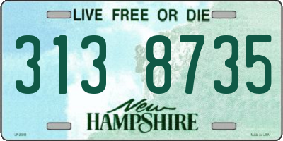 NH license plate 3138735