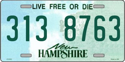 NH license plate 3138763
