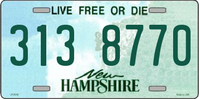 NH license plate 3138770