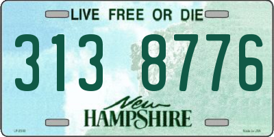 NH license plate 3138776
